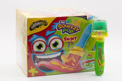 Жидкая конфета-гель леденец Кисточка Johny Bee Mr Squeezy Pop Paint 32г